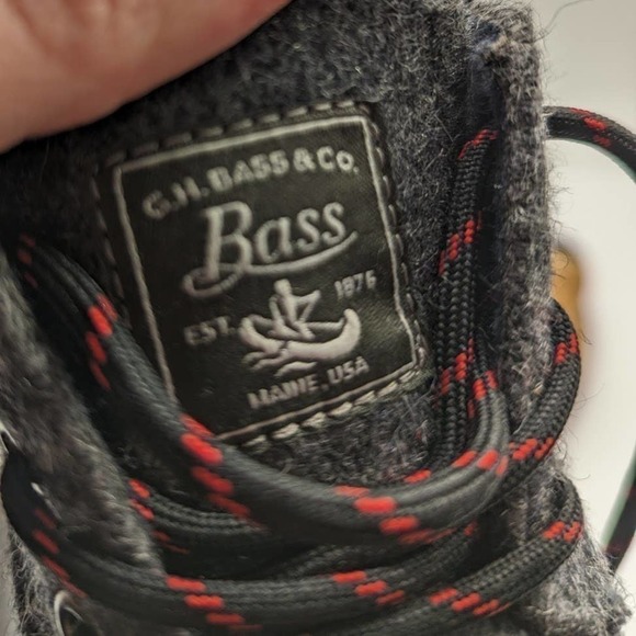 Bass Mandarin‎ Short Duck Boots Woman's Size 6 Black Gray Wool - Picture 11 of 14